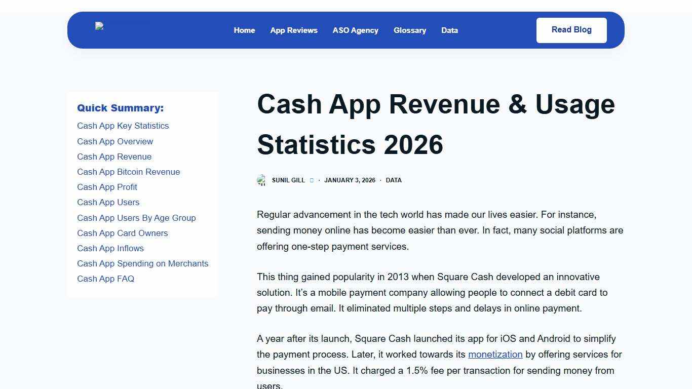 Cash App Revenue & Usage Statistics 2026 Priori Data